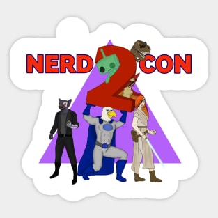 Nerd Con 2 Color Sticker